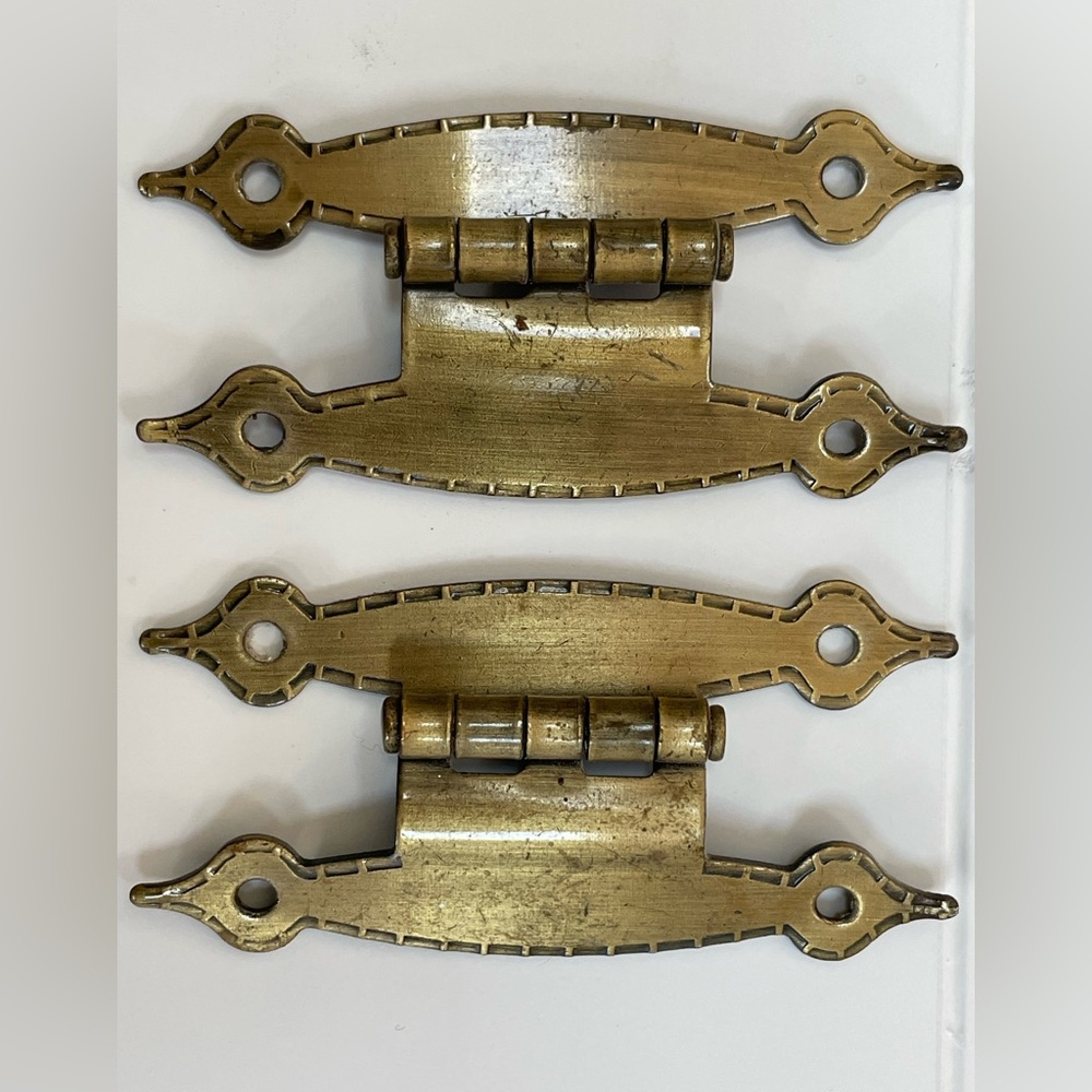 2- Vintage Brass Hinges